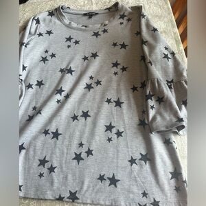 Relativity Gray sweatshirt  with Navy Star Design size medium
